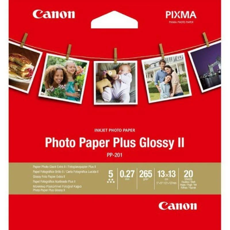 Papel Fotográfico Canon PP-201 13x13cm 20 Folhas Brilhante