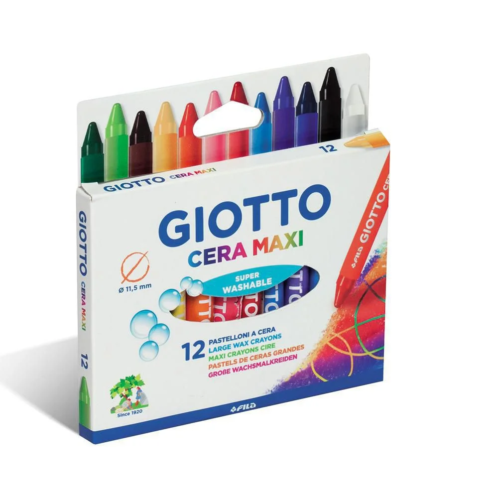 Lápis De Cera Giotto Maxi 12 Cores