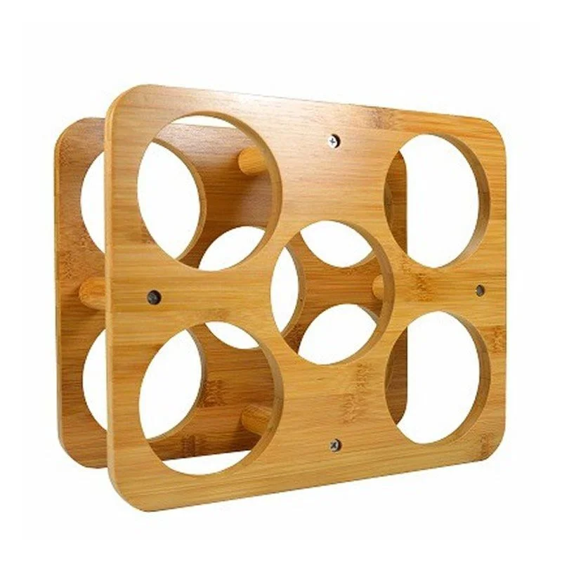 Suporte p/ 5 Garrafas Em Bambú Jocca 3059