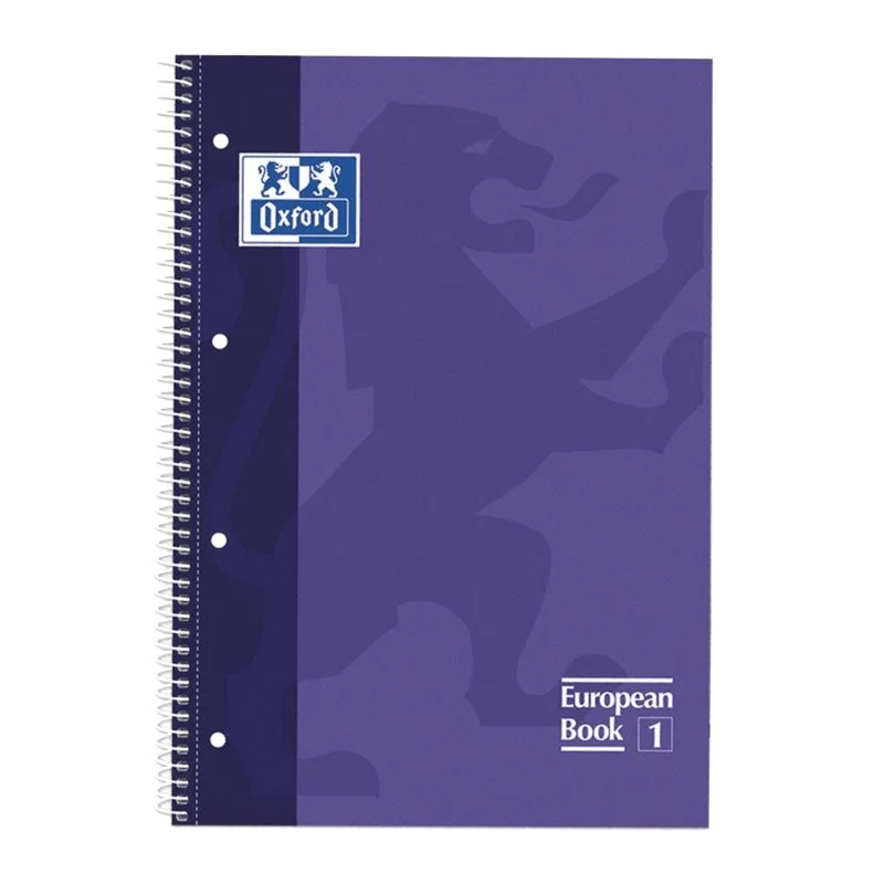 Caderno Com Espiral Quadriculado Oxford Violeta A4 80 Folhas