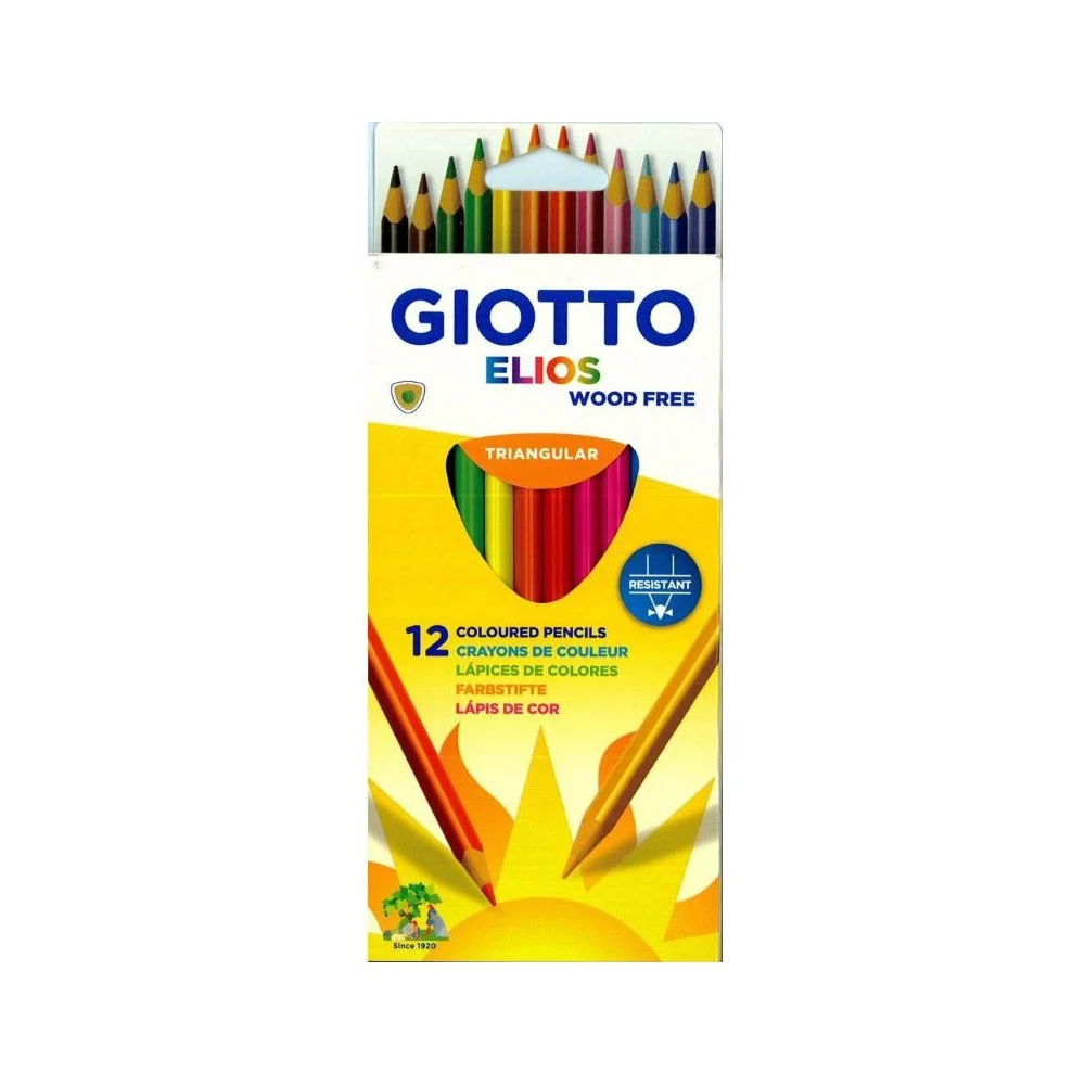 Lápis De Cor Giotto Elios Triangular 12 Cores