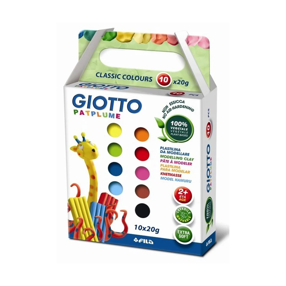 Plasticina Giotto Patplume C/ 10 Cores