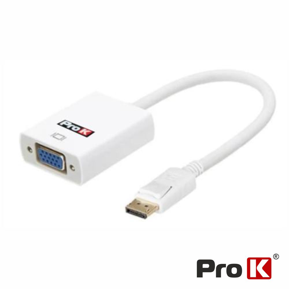 Cabo Displayport Macho / VGA Fêmea 