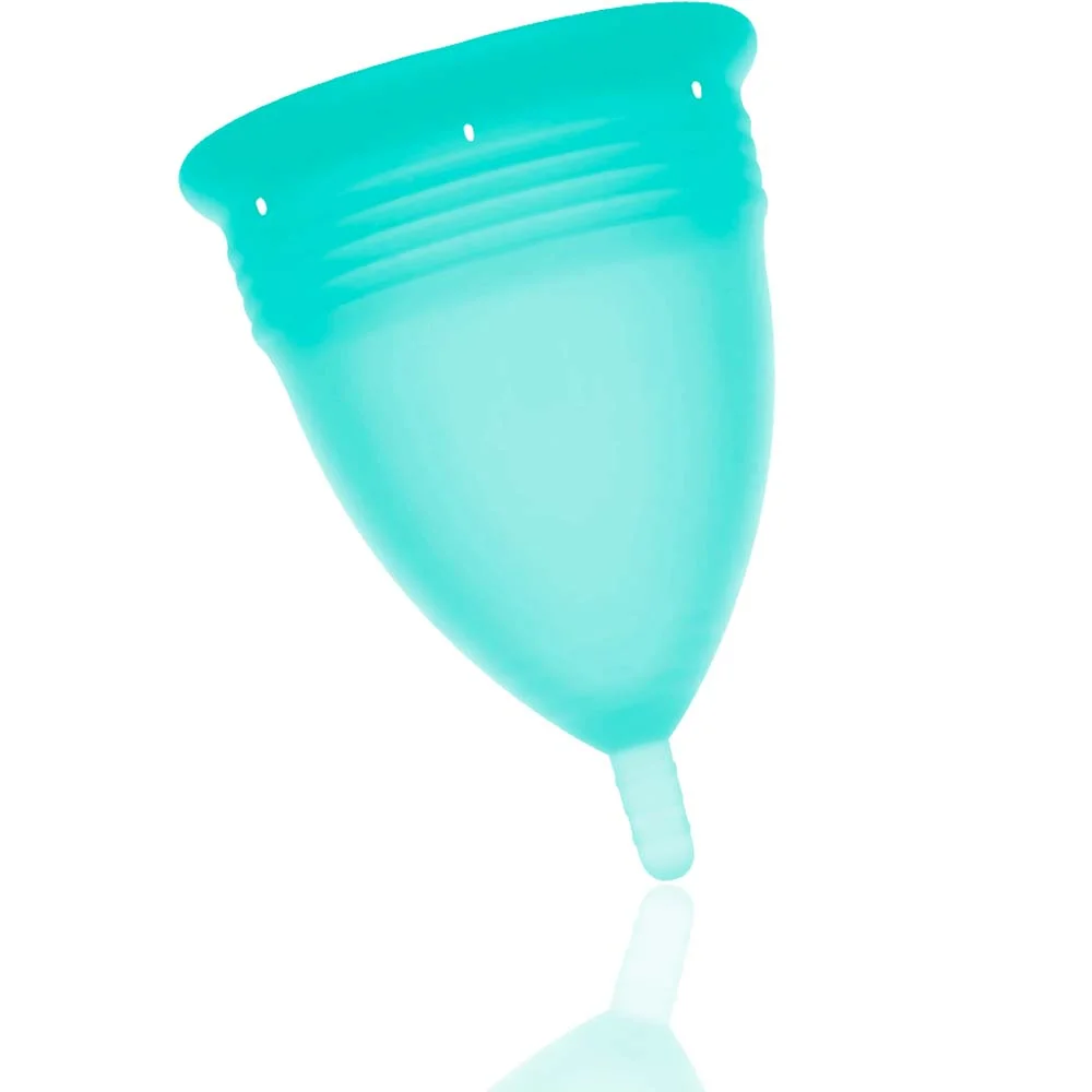 Copo Menstrual Stercup FDA Silicone Tamanho L Azul