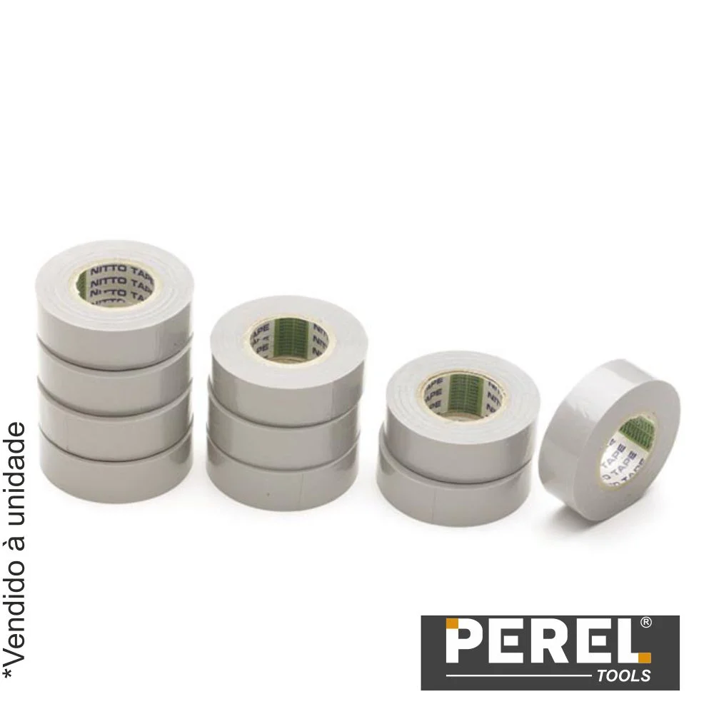 Fita Isoladora Cinza - 19 mm X 10 M PEREL