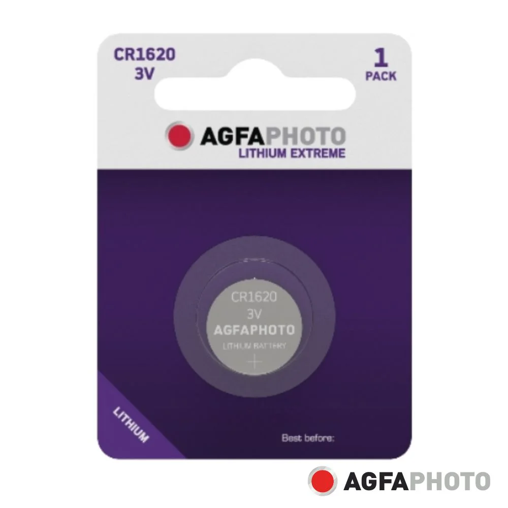 Pilha Lithium Botão CR1620 3V 1x Blister AGFAPHOTO