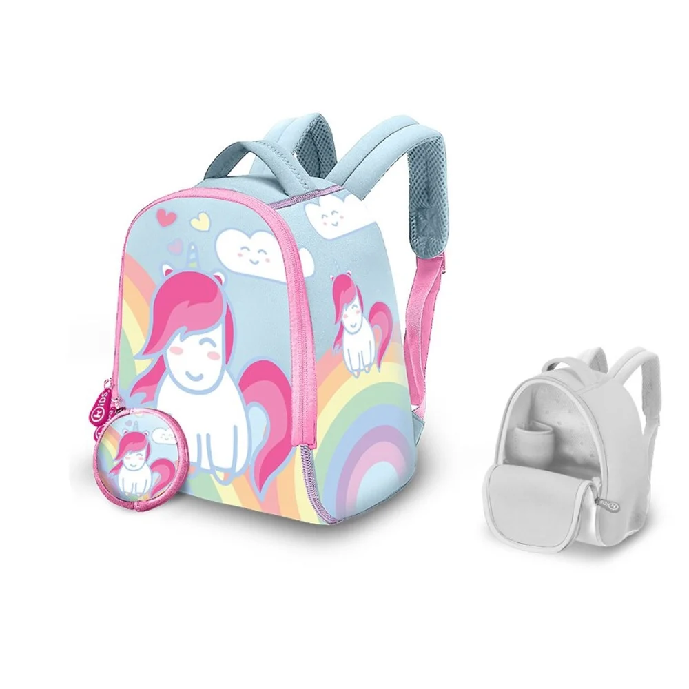 Mochila Lancheira Unicórnio 25cm Neoprene