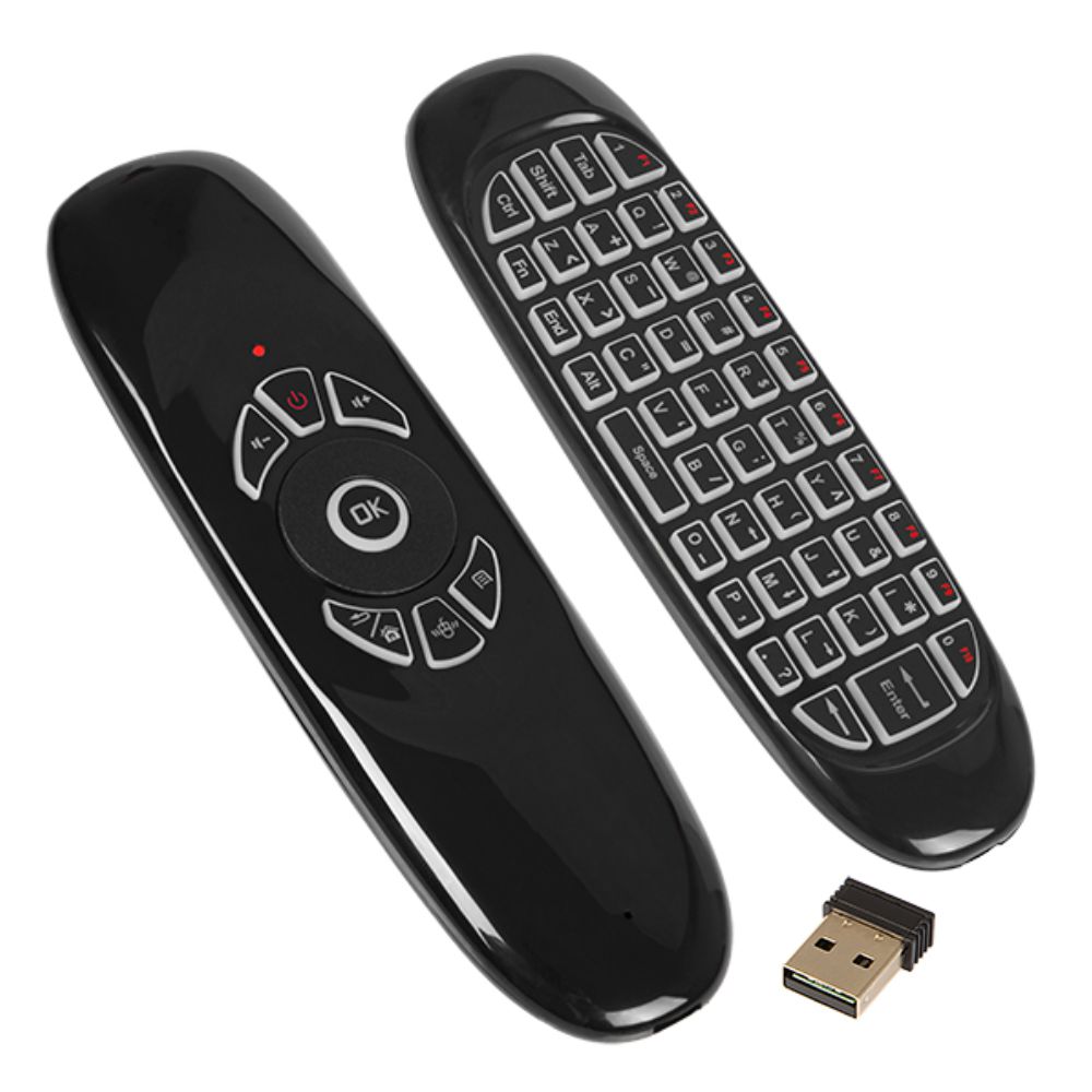 Comando / Teclado Multimédia Air Mouse 2-EM-1 s/ Fios (KS-3) - 