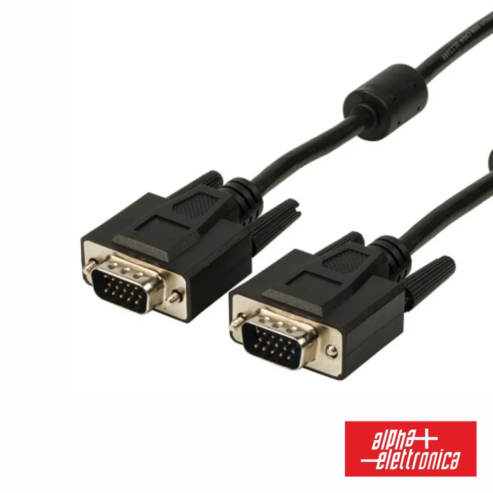 Cabo VGA Macho HD 15p / Macho HD 15p 2m Preto ALPHA