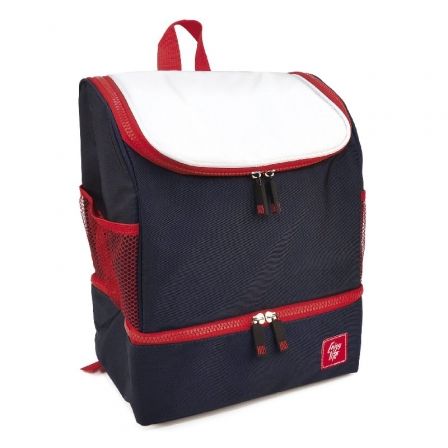 Lancheira Mochila Iris Nautic 15L Azul/Branco/Vermelho