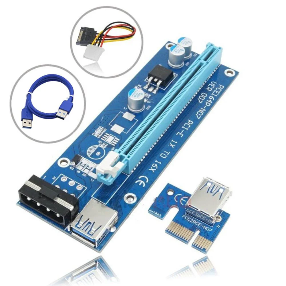 Adaptador PCI-E 1x P/ PCI-E 16x Card Riser P/ Mining