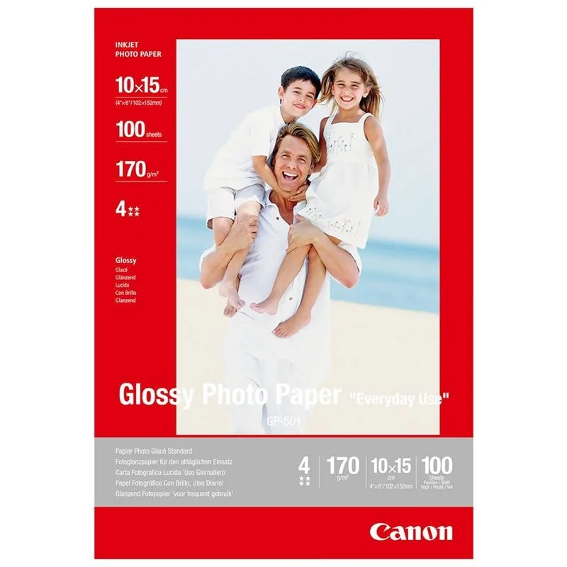 Papel Fotográfico Canon GP-501 10 x 15cm 170g 100 Folhas