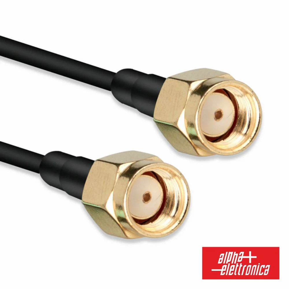 Cabo de Antena SMA Macho - SMA Macho 5m Preto