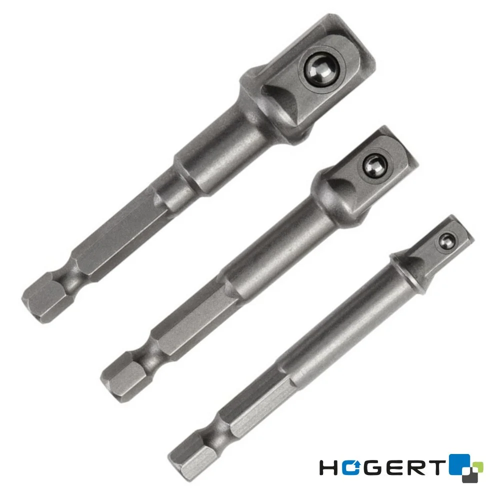 Conjunto de 3 Adaptadores P/ Bit Chave Caixa HOGERT