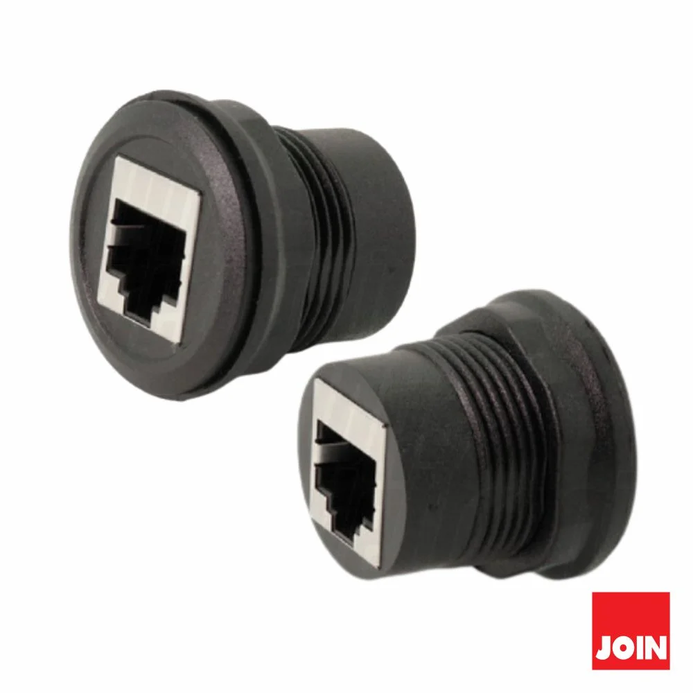 Ficha Adaptadora RJ45 Fêmea / Fêmea painel Ø25cm JOIN
