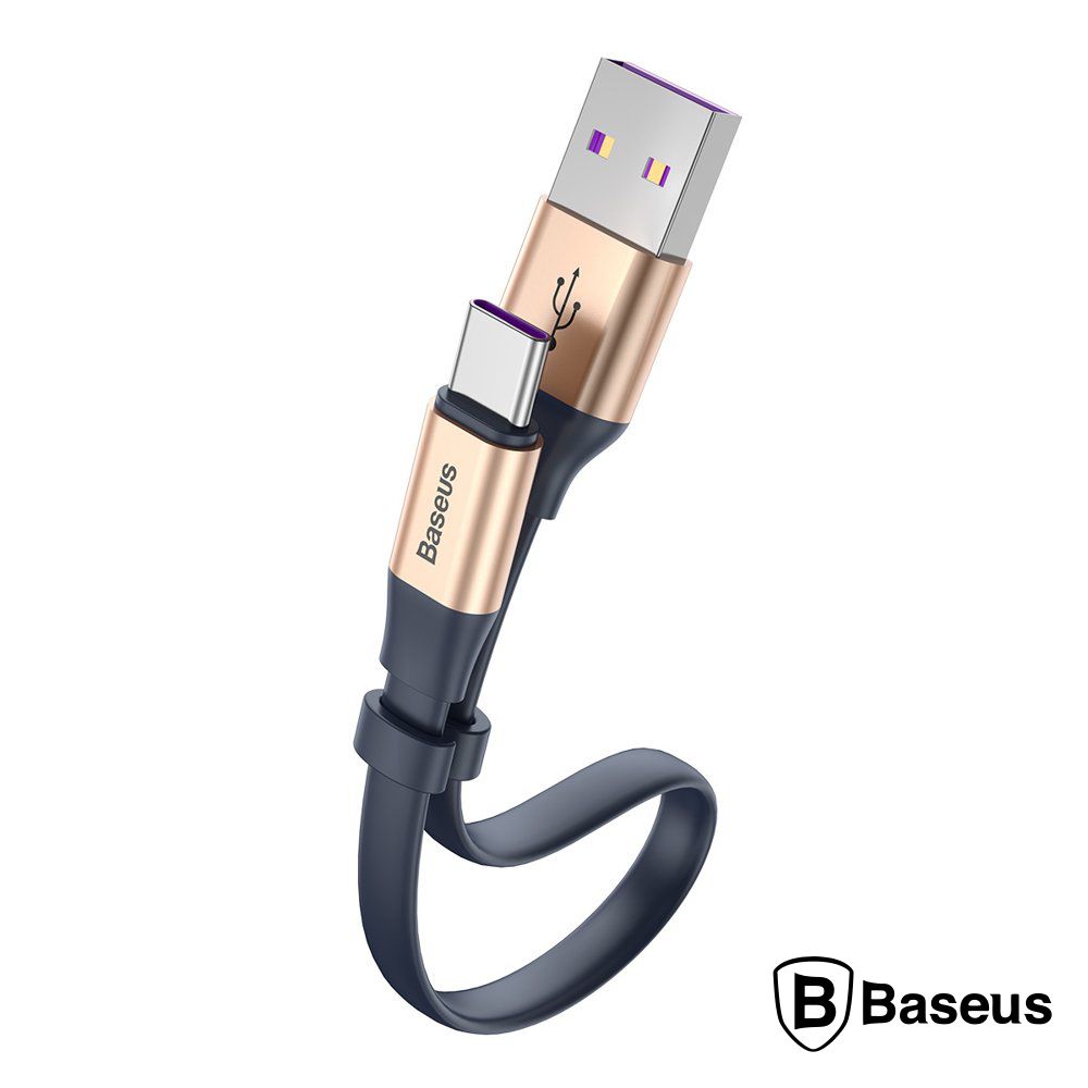 Cabo USB-A 3.0 Macho /  USB-C 23cm Preto/Dourado HW 