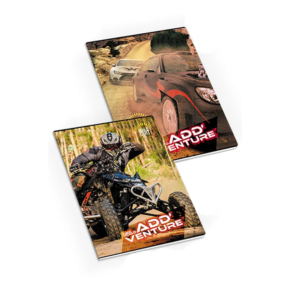 Caderno Agrafado A5 Add Venture Quadriculado Capa Mole Mota