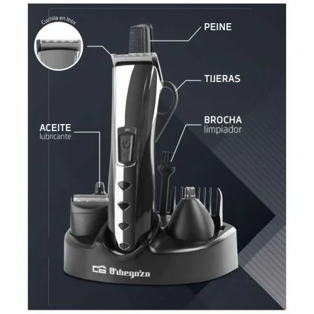 Máquina Cortar Cabelo Orbegozo CTP 1930 C/ 4 Acessórios