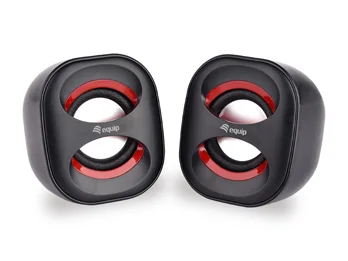 Colunas Equip Life USB Mini Preto/Vermelho