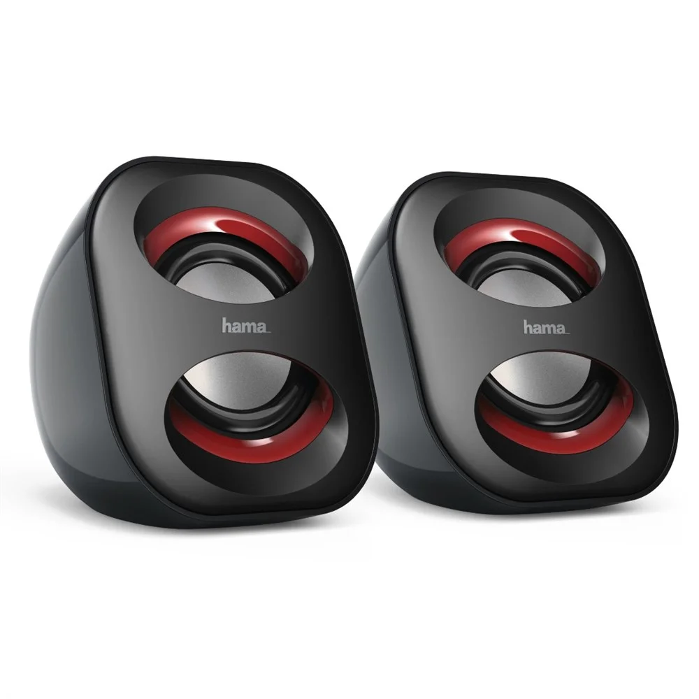 Colunas HAMA P/ PC Sonic Mobil 183 Preto / Vermelho