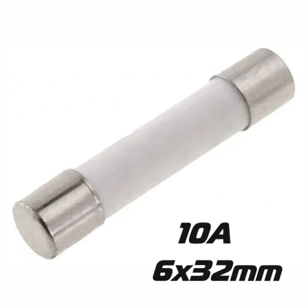 Fusível Cerâmico 6x32 Fusão Lenta 10A (10X)