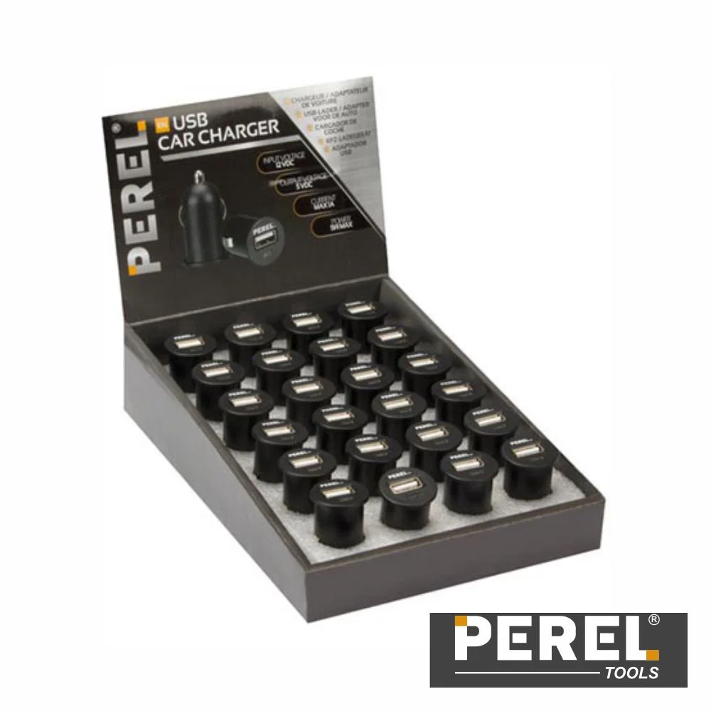 Expositor C/ 24 Adaptadores Isqueiro 5V/1A PEREL