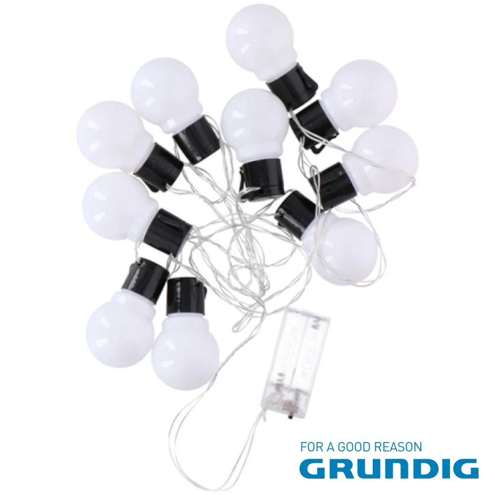 Corrente de Iluminação C/ 10 Lâmpadas Brancas 1.8m GRUNDIG
