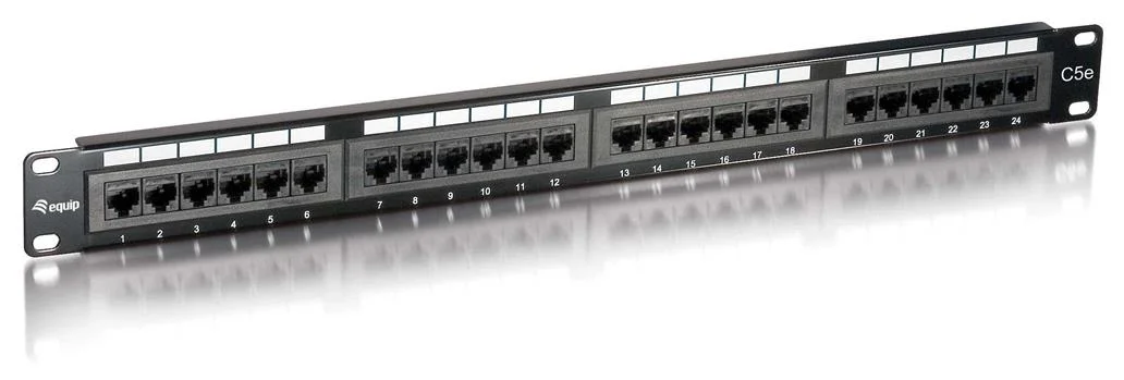 Patch Panel Equip Cat.5e 24-Port 19 Inch 1u Preto - 235324