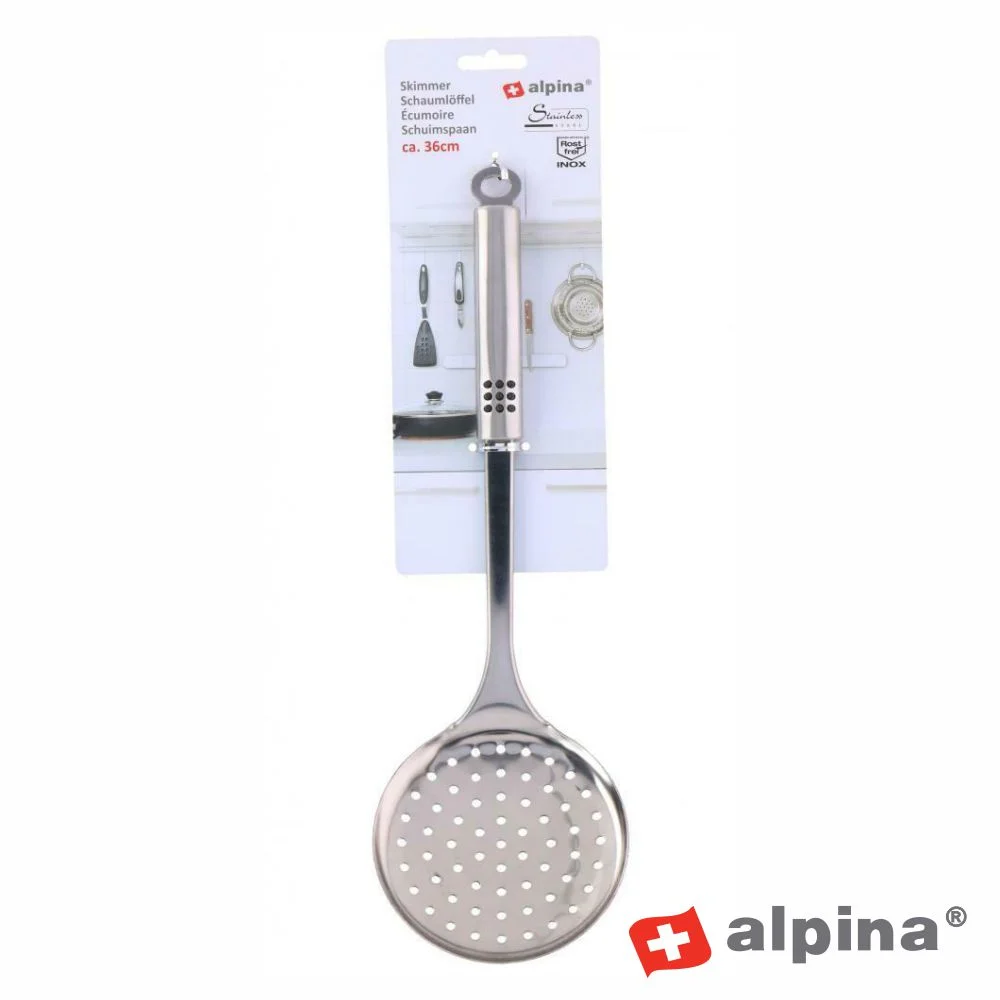 Escumadeira de Aço Inoxidável 36cm ALPINA