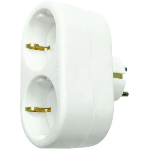 Ficha adaptadora garza doble frontal -430002