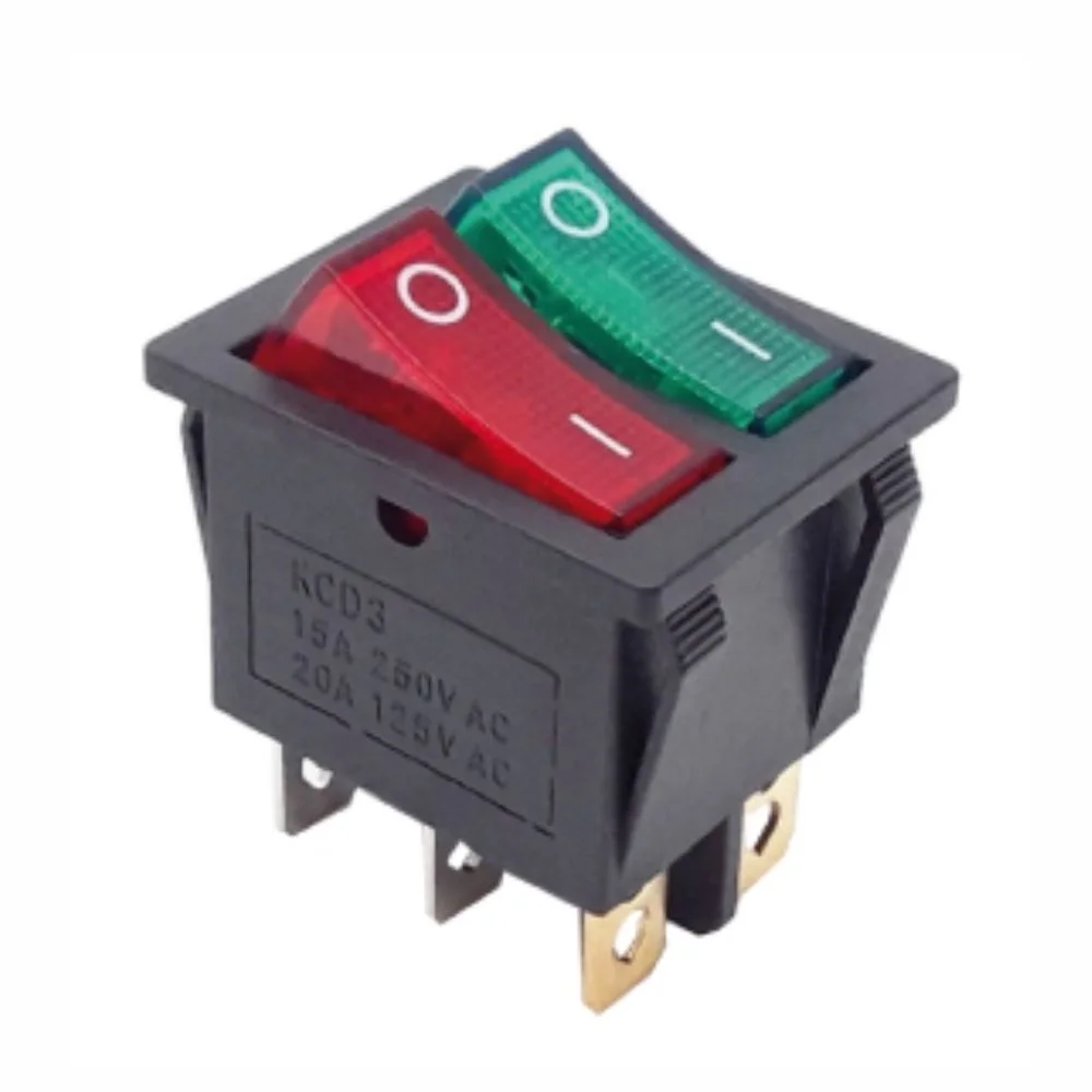 Interruptor Basculante C/ Luz 15A-250V DPST On-Off