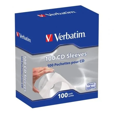 Capas CD-R Verbatim Sleeves/ Caixa-100uds