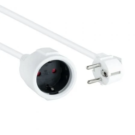 Cabo De Alimentação Nanocable Schuko 5M Branco