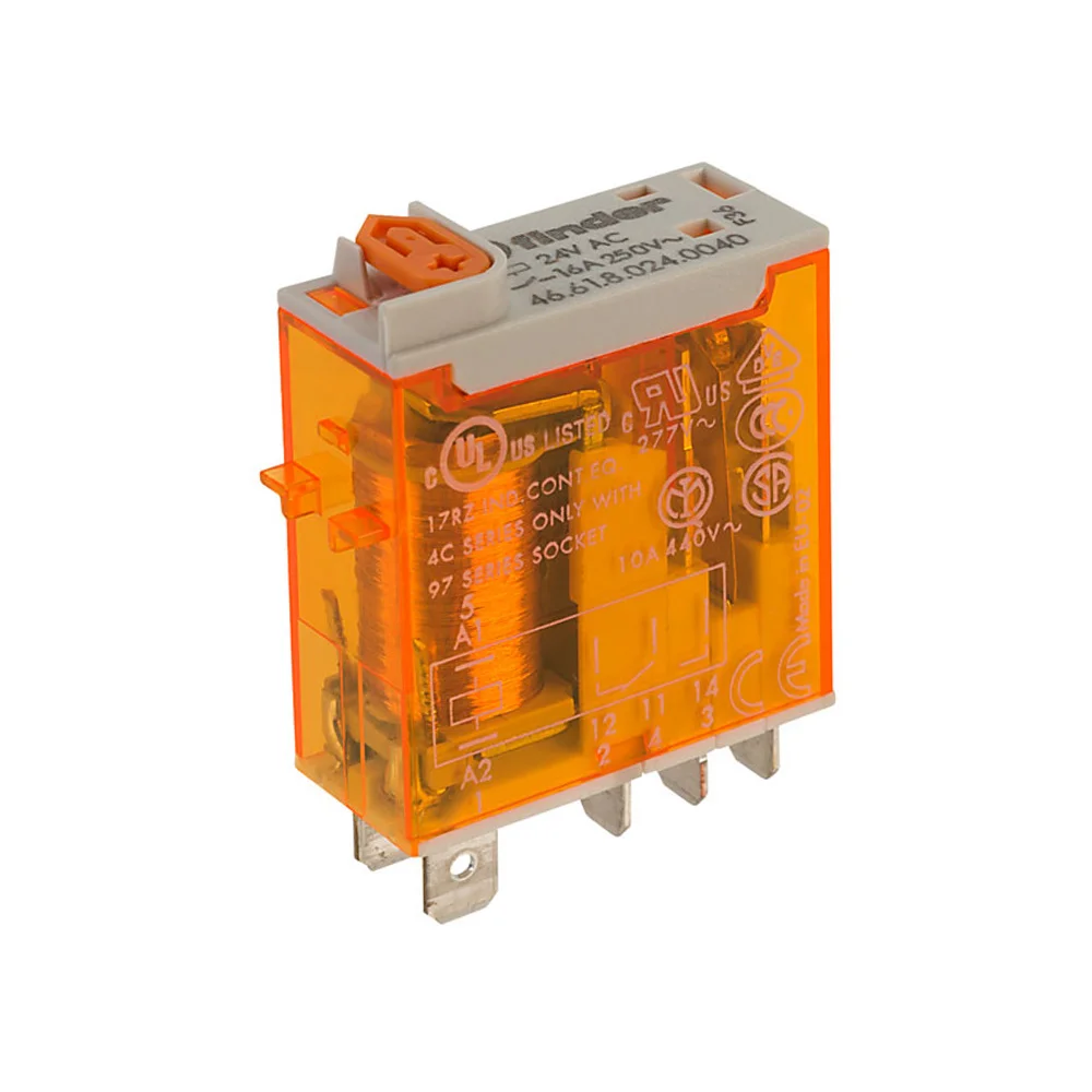 Relé Electromagnético Finder 24VAC 16A