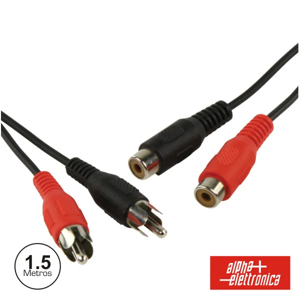 Cabo 2-Rca Macho / 2-Rca Fêmea 1.5m