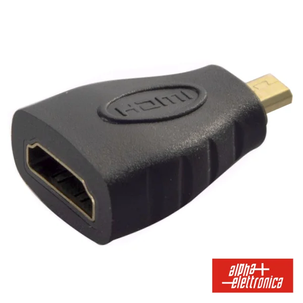 Ficha Adaptadora HDMI Fêmea / Micro HDMI Macho