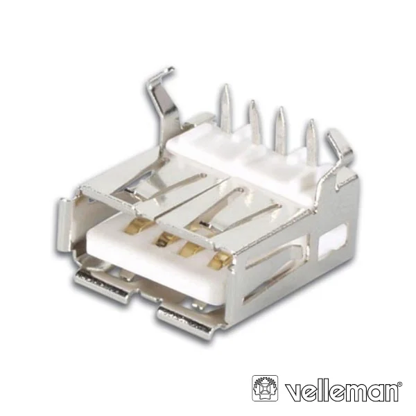 Ficha USB-A Fêmea 90º Simples P/ Ci