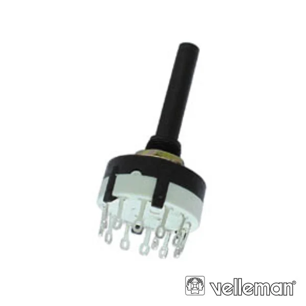 Comutador Rotativo 1p C/ 12 Posições Conexões De Soldadura