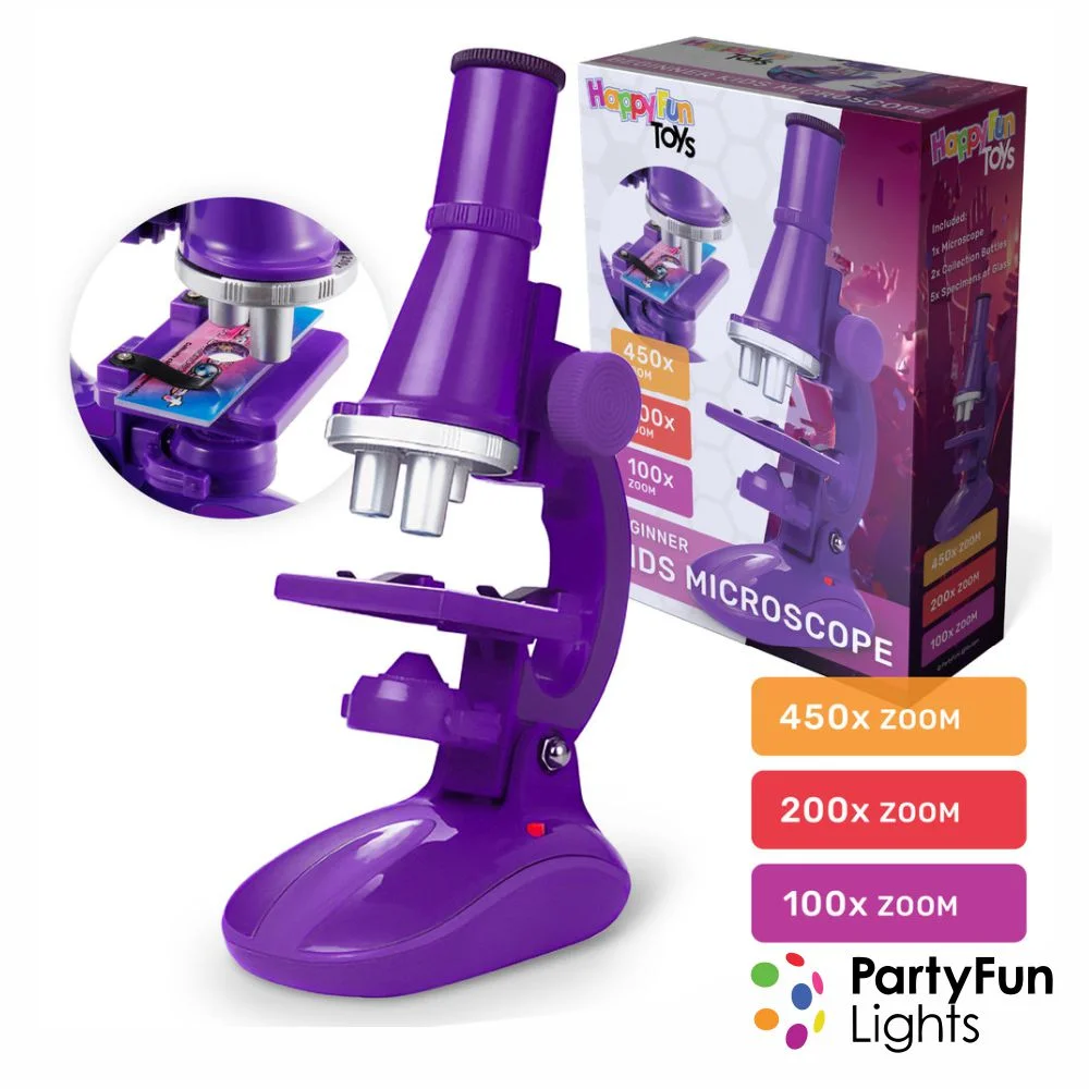 Microscópio 100/200/450x C/ Acessórios HAPPYFUN