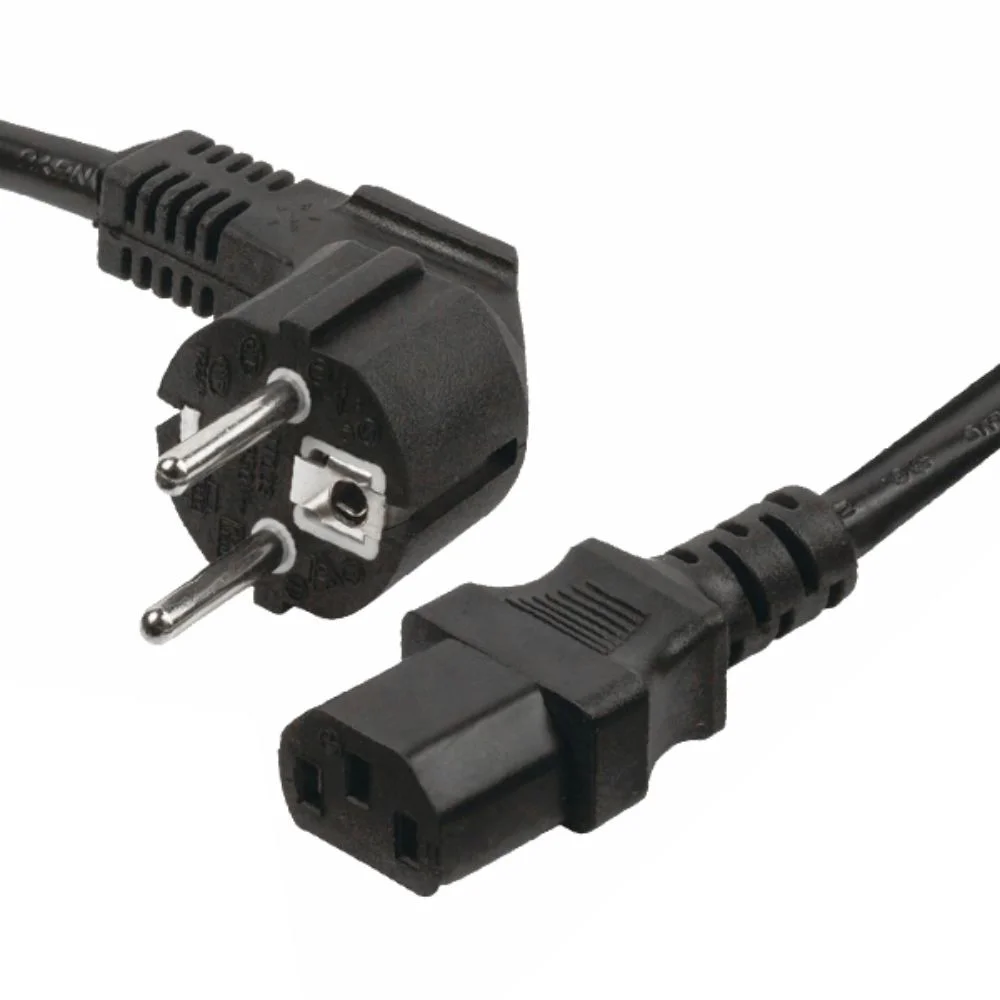 Cabo Alimentação Schuko Macho 3p / Iec C13 Fêmea 10m Preto