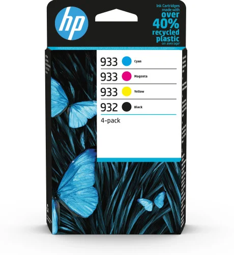 Tinteiro Hp C/ 4 Cores 932 Preto 933 Ciano Magenta Amarelo