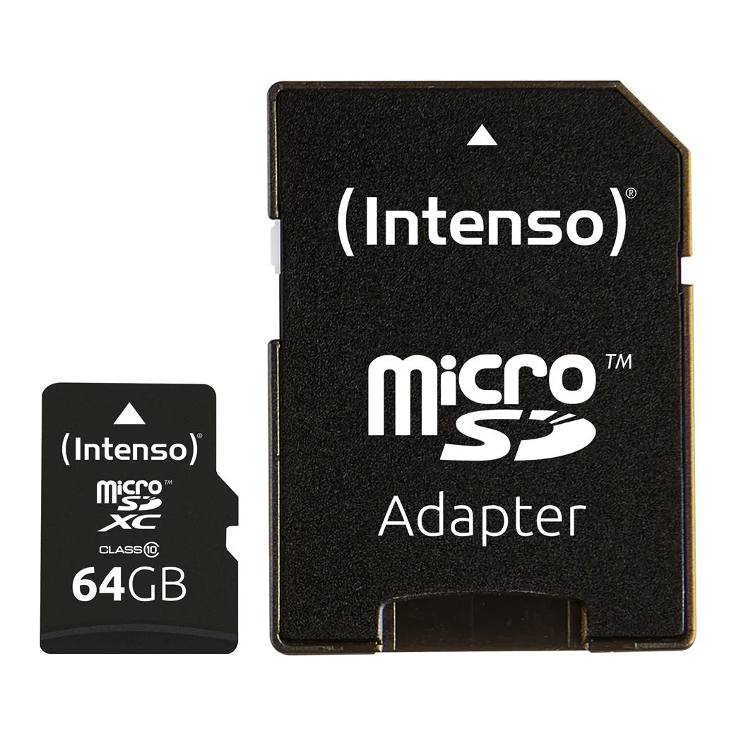Cartão Memória Micro Sd Intenso 64gb Cl10 C/ Adaptador