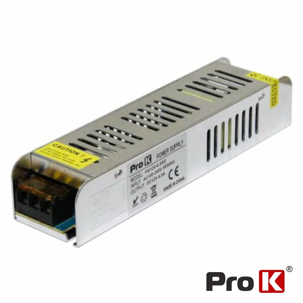 Fonte de Alimentação Industrial Slim 12V 75W 6.5A PROK