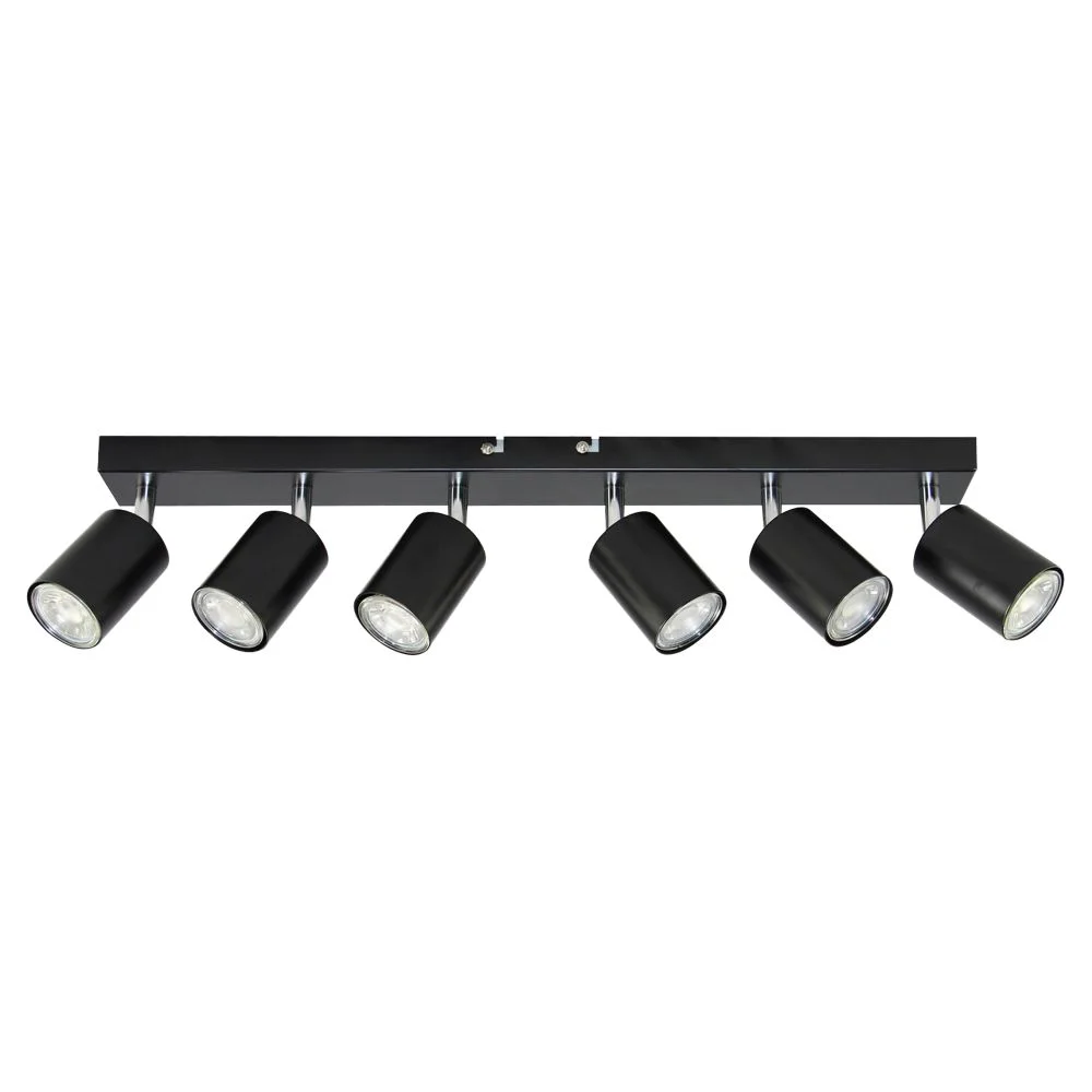 Candeeiro LED Teto/Parede 6x50W IP20 Preto ADVITI