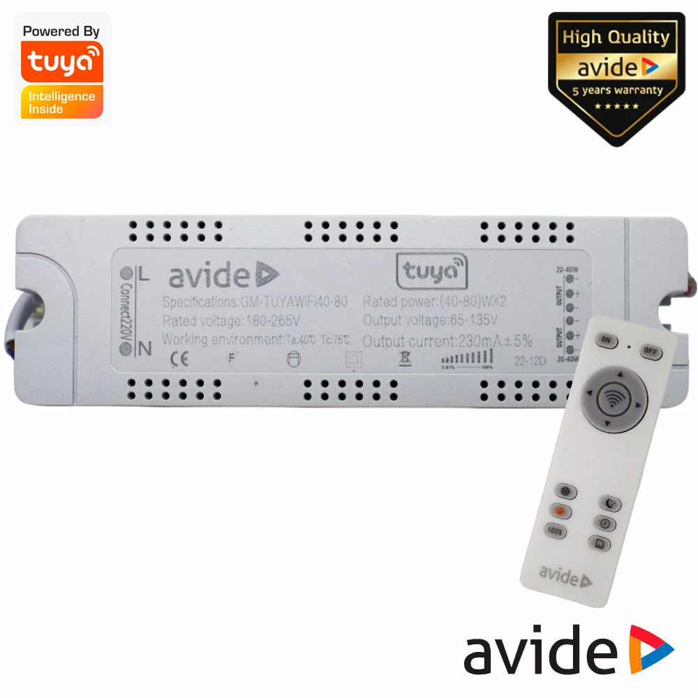 Controlador P/ Iluminação C/ Comando 2.4G 40-80W Tuya AVIDE