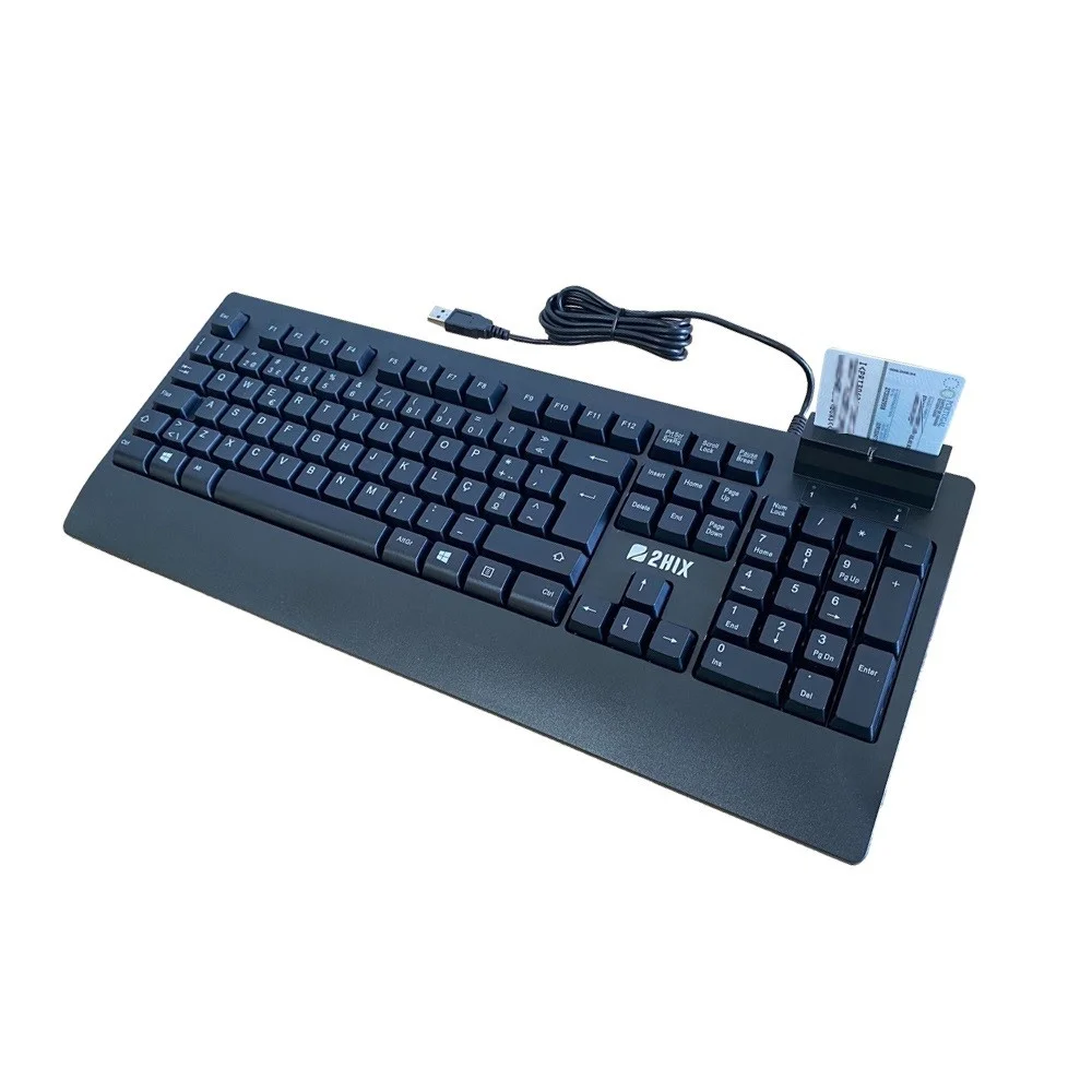 Teclado 2HIX com Smartcard Reader / Cartao Cidadao 1,8m PT
