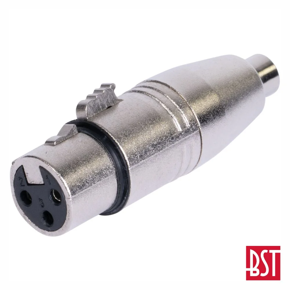 Ficha Adaptadora XLR 3p Fêmea / RCA Fêmea BST