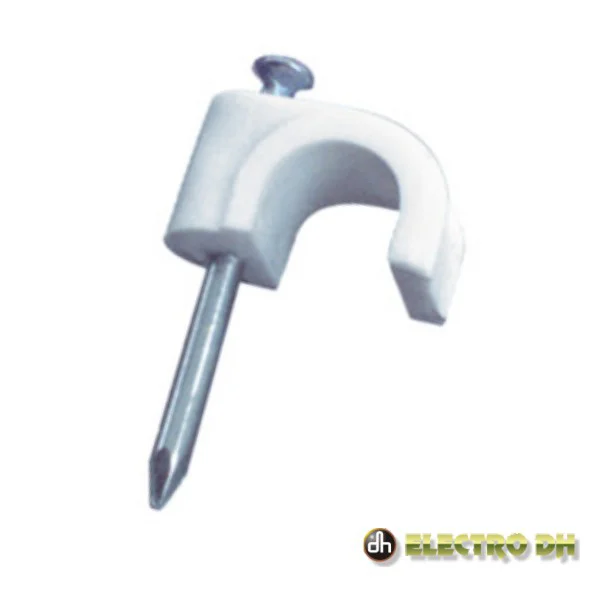 Braçadeira De Parede Com Prego Para Cabo 6mm
