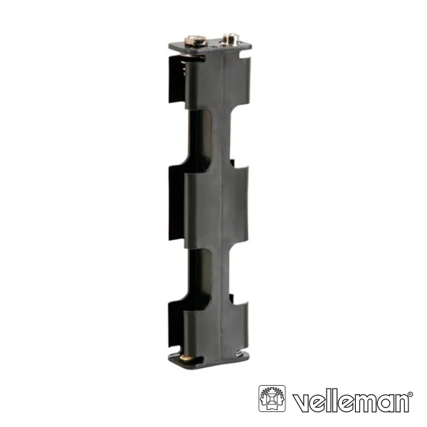 Suporte P/ 4 Pilhas Aa C/ Terminais Snap Velleman