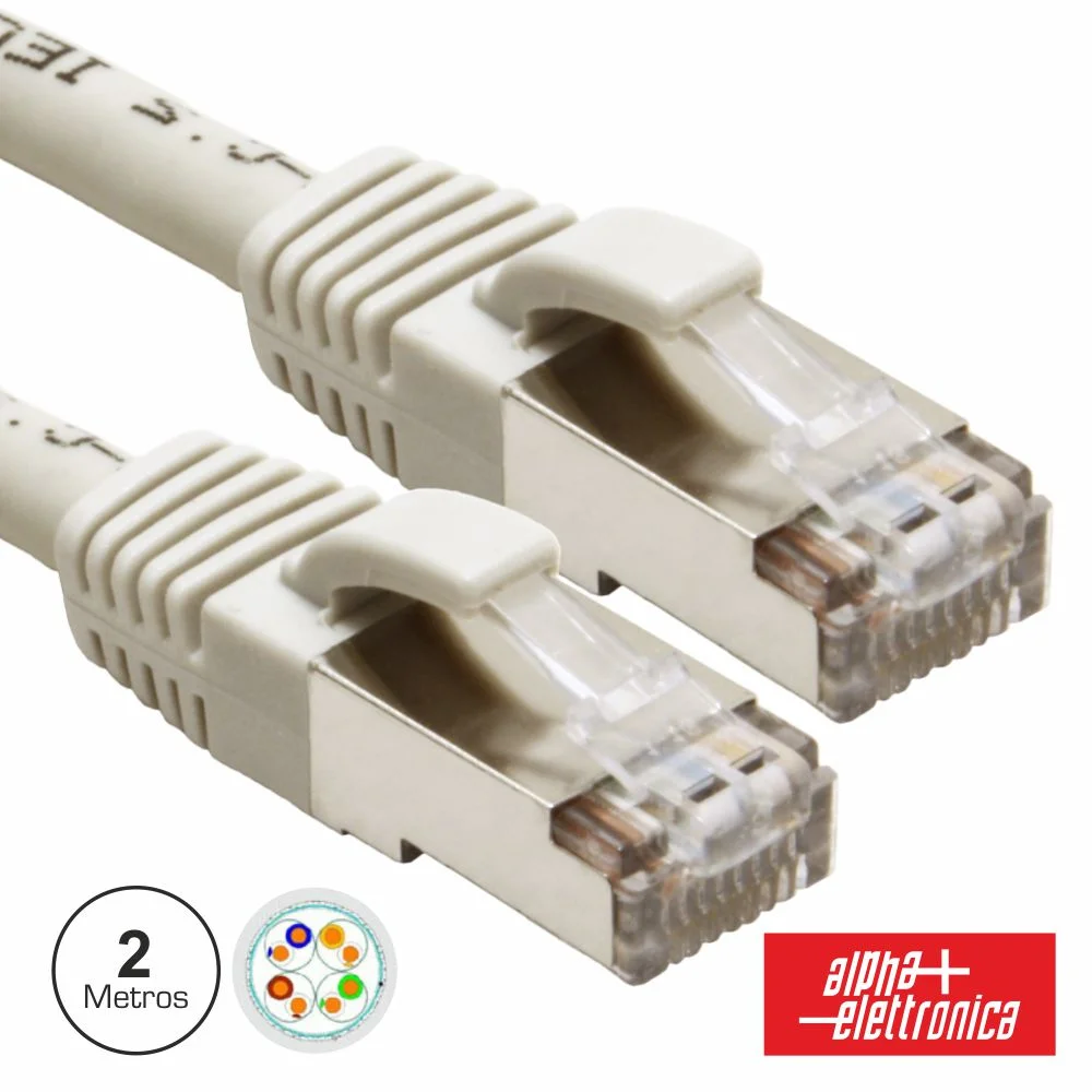 Cabo Ftp Cat6 2m Cinzento Alpha